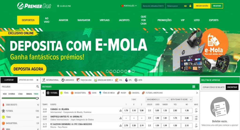 Como Depositar na Premier Bet Moz Com E-Mola